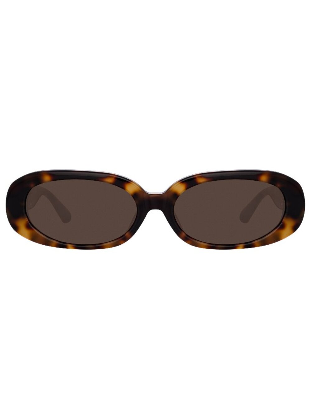 New Linda Farrow Unisex Sunglasses Havana Round Brown Lens Acetate Frame Face C2